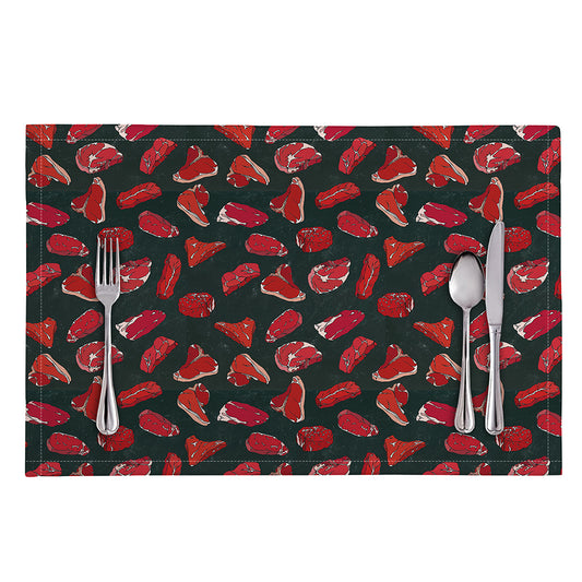 Red Meat Pattern Print Placemat