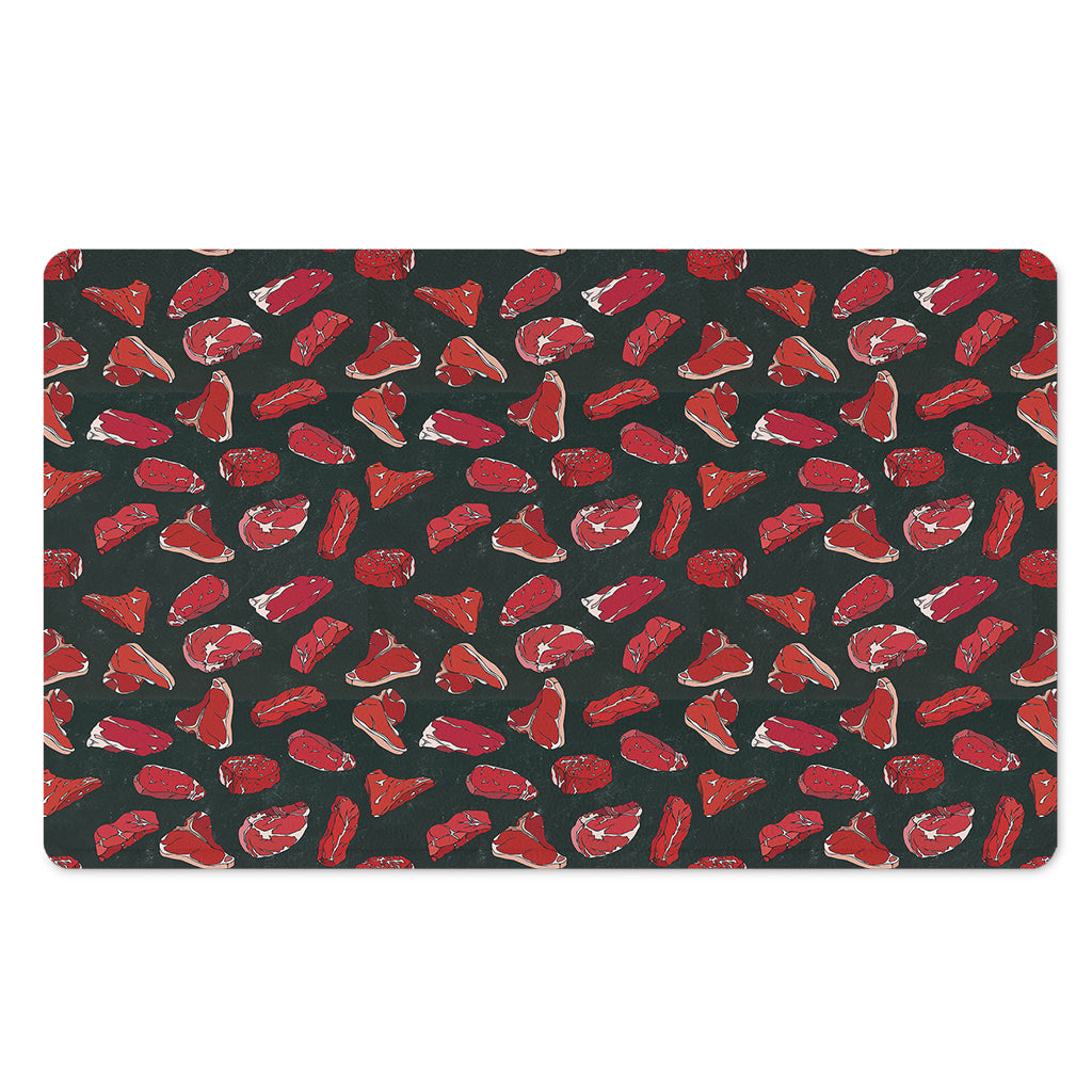 Red Meat Pattern Print Polyester Doormat