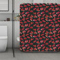 Red Meat Pattern Print Polyester Shower Curtain