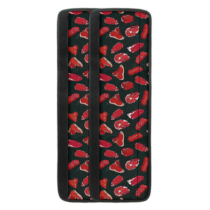 Red Meat Pattern Print Refrigerator Handle Covers