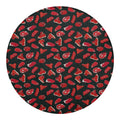 Red Meat Pattern Print Round Blanket