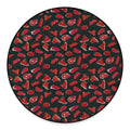 Red Meat Pattern Print Round Floor Mat