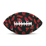 Red Meat Pattern Print Rugby Ball