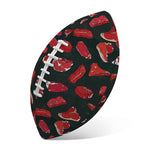 Red Meat Pattern Print Rugby Ball