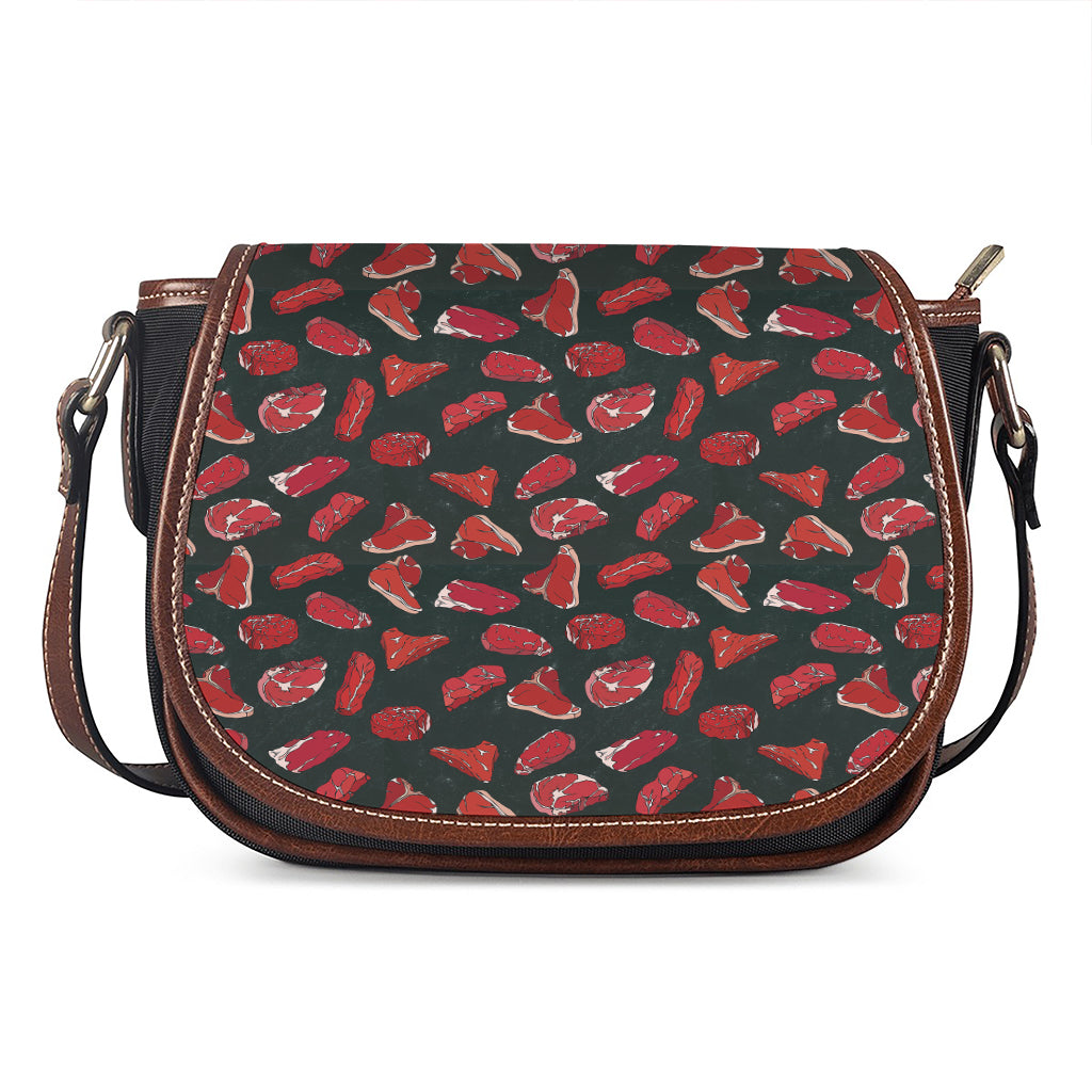 Red Meat Pattern Print Saddle Bag