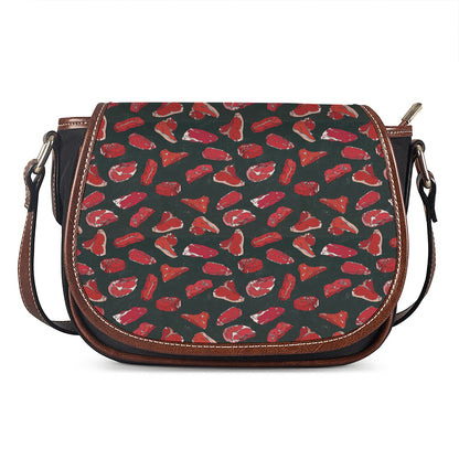 Red Meat Pattern Print Saddle Bag