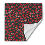 Red Meat Pattern Print Silk Bandana