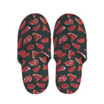 Red Meat Pattern Print Slippers
