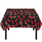 Red Meat Pattern Print Tablecloth