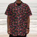 Red Meat Pattern Print Textured Short Sleeve Shirt