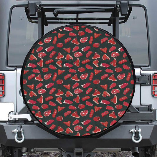 Red Meat Pattern Print Tire Cover