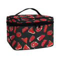 Red Meat Pattern Print Travel Makeup Bag