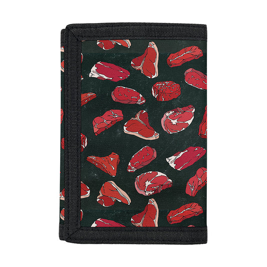 Red Meat Pattern Print Trifold Wallet