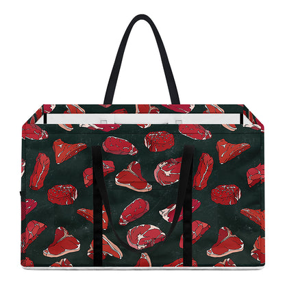 Red Meat Pattern Print Utility Tote Bag