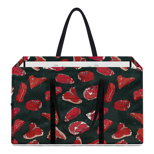 Red Meat Pattern Print Utility Tote Bag