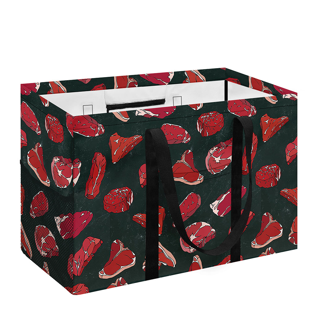 Red Meat Pattern Print Utility Tote Bag