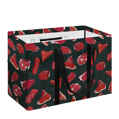 Red Meat Pattern Print Utility Tote Bag