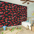 Red Meat Pattern Print Wall Sticker