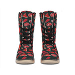 Red Meat Pattern Print Winter Boots