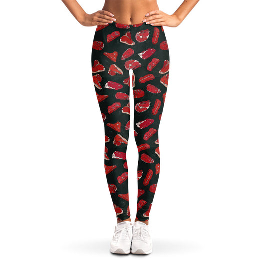 Red Meat Pattern Print Women's Leggings