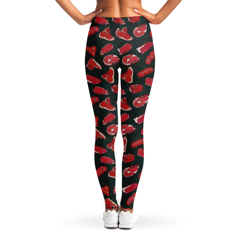 Red Meat Pattern Print Women's Leggings