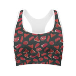 Red Meat Pattern Print Women's Sports Bra