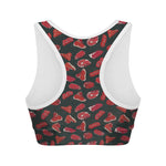 Red Meat Pattern Print Women's Sports Bra