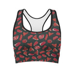 Red Meat Pattern Print Women's Sports Bra