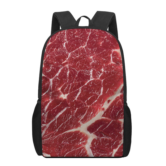 Red Meat Print 17 Inch Backpack