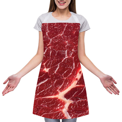 Red Meat Print Adjustable Apron
