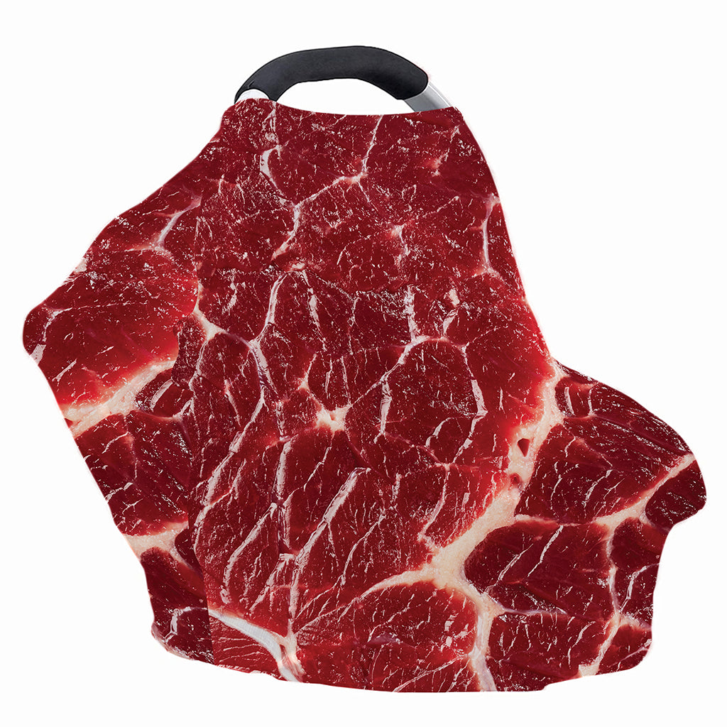 Red Meat Print Baby Seat Cover