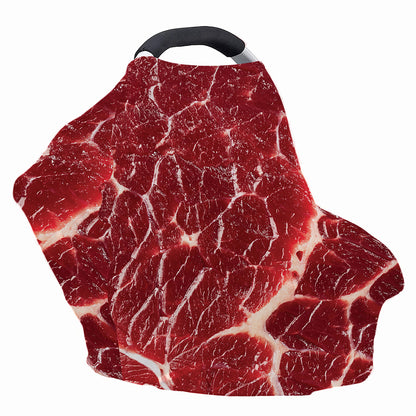 Red Meat Print Baby Seat Cover