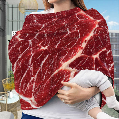 Red Meat Print Baby Seat Cover
