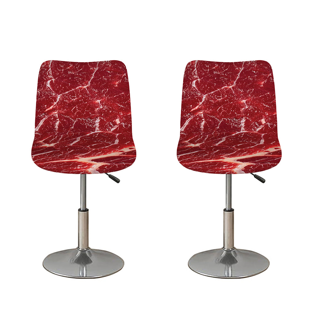 Red Meat Print Bar Stool Covers