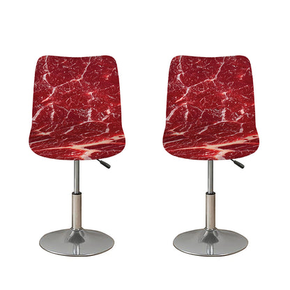 Red Meat Print Bar Stool Covers