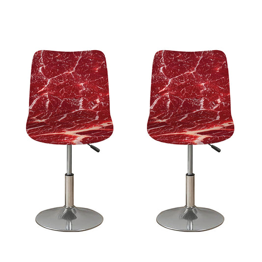 Red Meat Print Bar Stool Covers