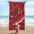 Red Meat Print Beach Towel