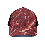 Red Meat Print Black Mesh Trucker Cap