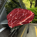 Red Meat Print Car Side Mirror Covers