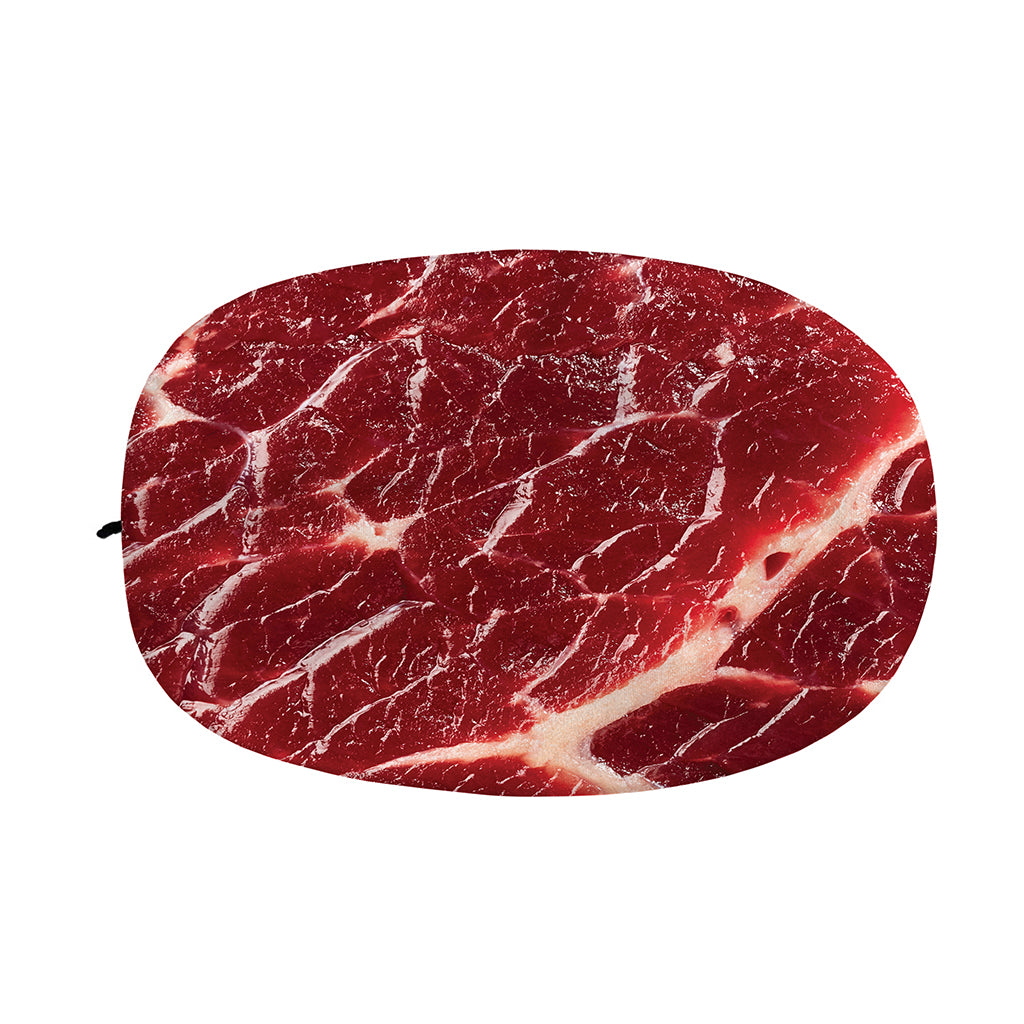 Red Meat Print Car Side Mirror Covers
