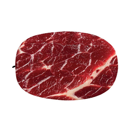 Red Meat Print Car Side Mirror Covers