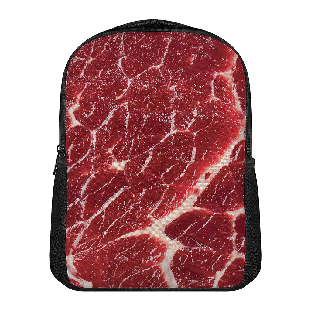 Red Meat Print Casual Backpack