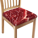 Red Meat Print Chair Cushion Cover
