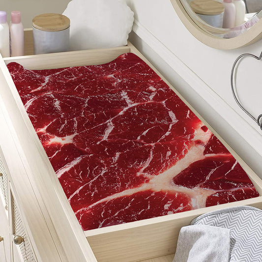Red Meat Print Changing Pad Cover