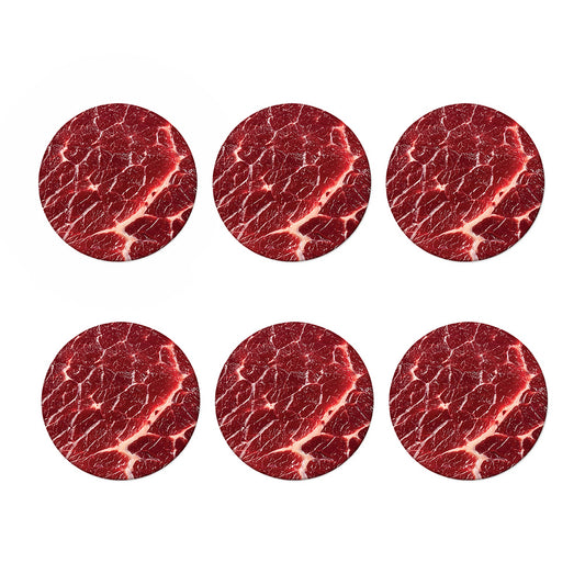 Red Meat Print Coaster Set