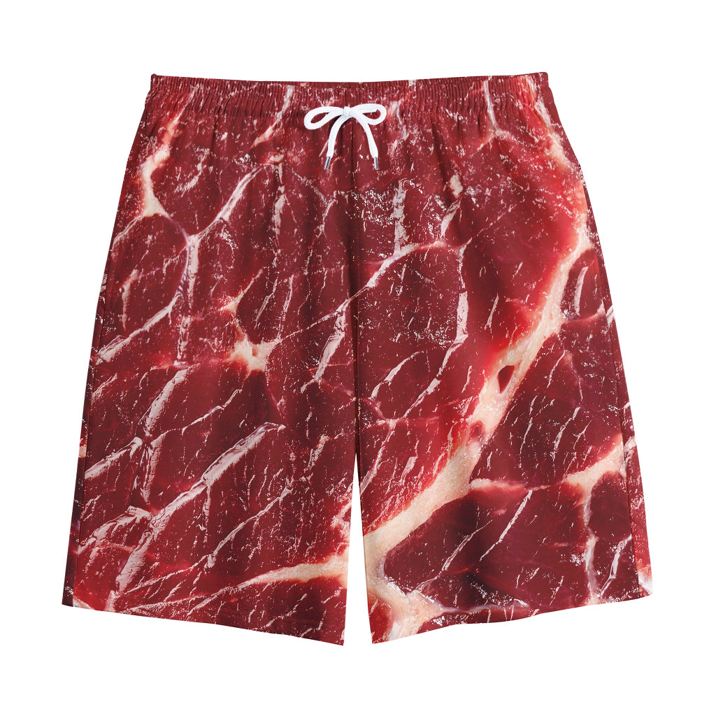 Red Meat Print Cotton Shorts