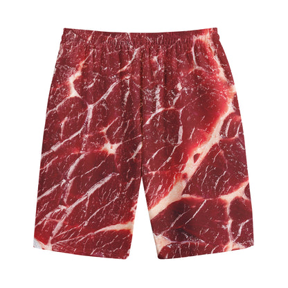 Red Meat Print Cotton Shorts