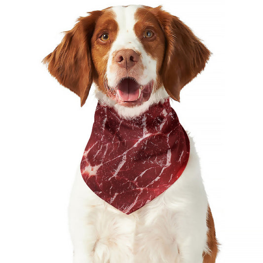 Red Meat Print Dog Bandana