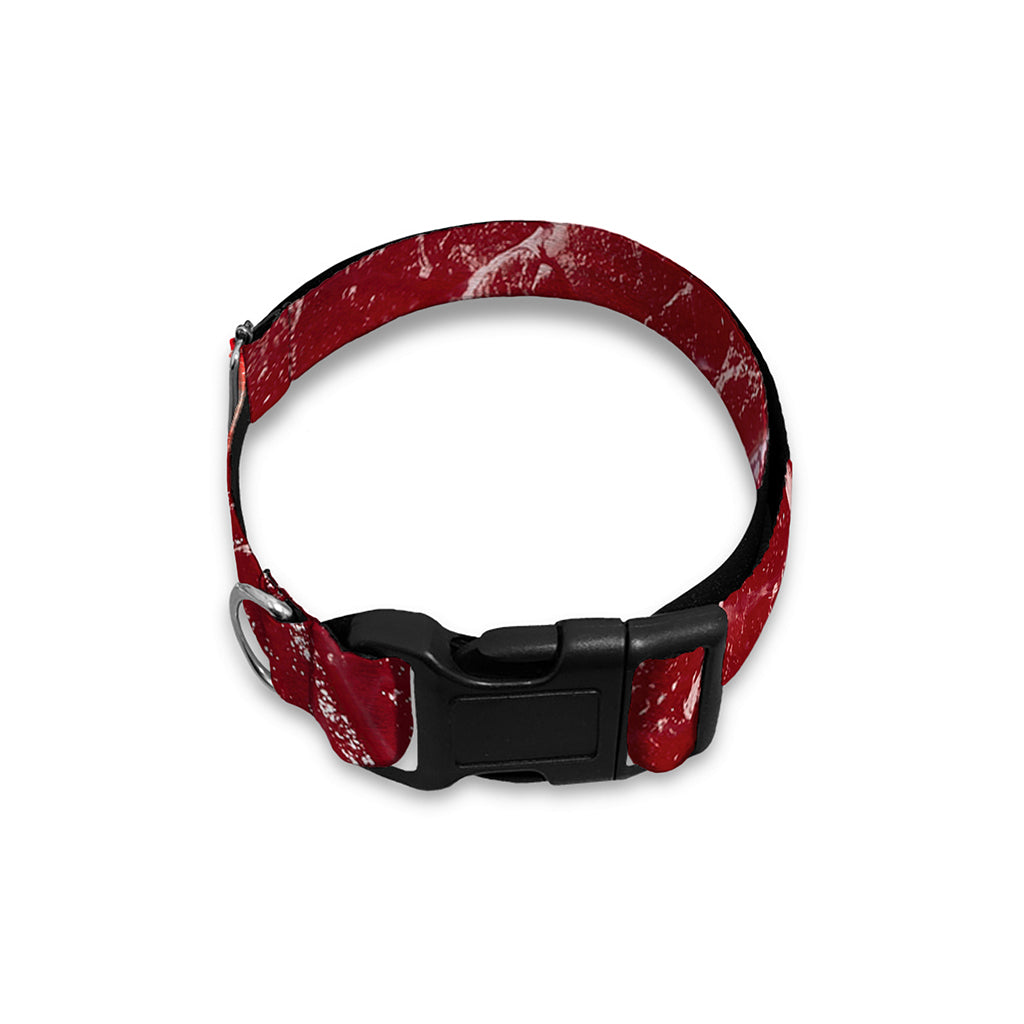 Red Meat Print Dog Collar