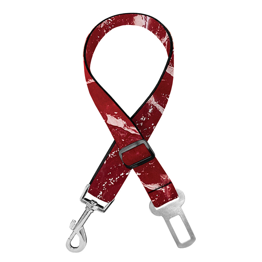 Red Meat Print Dog Seat Belt